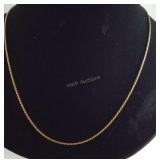 Gold over Sterling 30" Long Rope chain necklace