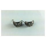 .925 Sterling Butterfly Earrings Missing Backs