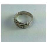 .925 Sterling Contemporary Style Band Size 6.75