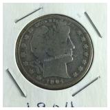 1904 Barber Half Dollar