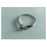 .925 Sterling NATURAL DIAMOND Accent Ring Size