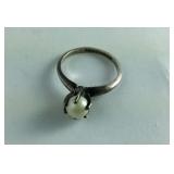 Sarah Coventry .925 Sterling Pearl Ring Size 6.5