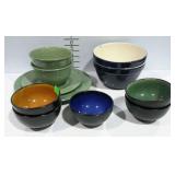 Pottery dinnerware - serving bowls, plates, and