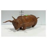 Bull statue, wooden