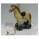 Wooden horse pull toy