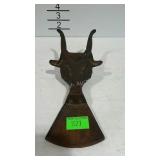 Boot jack, cast iron steer head shaped