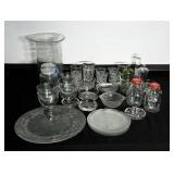 Glassware. Plates, bowls, glasses, vases, etc.