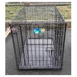 Folding double door crate measures 30 by 19 by 21