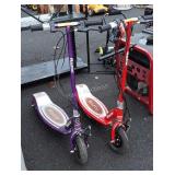 Two razor scooters, not tested