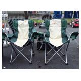 Pair of folding camping chairs, wear