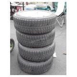 Set of four Elbrus Wheels with Blizzak tires by