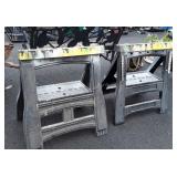 Set of 2 adjustable sawhorses