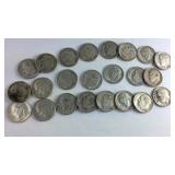 25 Roosevelt dimes 1940