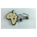 Pair of Sterling earrings and a Sterling pendant