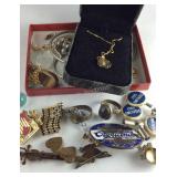Jewelry- pins, rings, necklace earrings etc