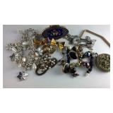 Jewelry- snowflake charm bracelet, earrings, Ann