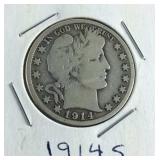 1914 S Barber Half Dollar