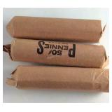 3 Rolls Wheat Pennies