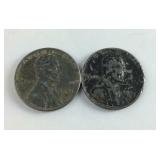 1943 & 43 D Steel Pennies