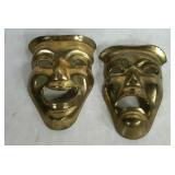 Brass Comedy & Tragedy wall plaques. Made in