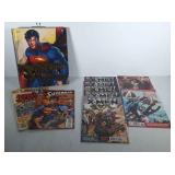 Superman book and comics along with seven more