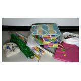 Gift wrapping supplies. Paper, bags and ribbon.