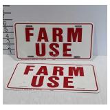Two Farm use tags