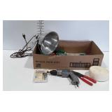Flat with surge protector, tent Stakes, work