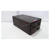 4 drawer metal advertising file box Las-Stik tube
