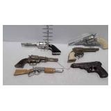 Six toy guns, Spitfire, coyote, Cowhand, Ponyboy,