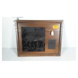 Civil War plaque with mini ball and engraving of