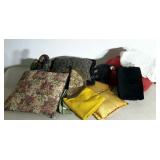 Textiles. Pillows, chair cushions, dish towels,
