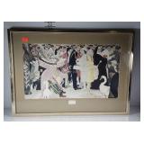 Norman Rockwell print "Saturday People", framed