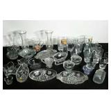 Glassware. Vases, glasses, bowls, serving