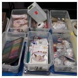Crafting Supplies, 6 plastic shoe box storage