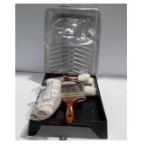 Paint Supplies, 5" brush, roller, pan liners