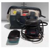 Bosch sheetloc palm sander with tool bag, works