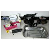 Pots & pans, clothes pins, sunglasses, etc.