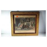 Early framed print, framing needs attention
