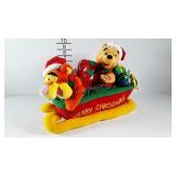 Holiday decor, singing Pooh and Tiger sleigh, the