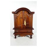 Wardrobe shaped jewelry box full of costume