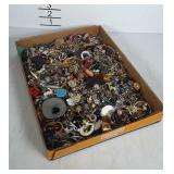 Small flat of costume jewelry