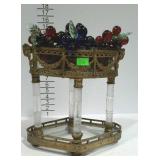 Brass & glass decorative center piece with glass