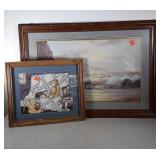Home decor framed picture.  One is a beach scene