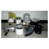 Kitchen appliances and cookwares.