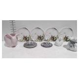 Misc - bunny plates & planter, ceramic vase, etc
