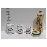 3-pc Canister set, pasta canister, & covered bowl