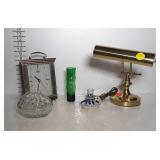 Decor - brass desk lamp- works, battery operated