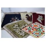 5 Needle work pieces - some suitable for framing