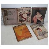 5 Vintage magazines -1904 Harpers Bazar, 1910 Good